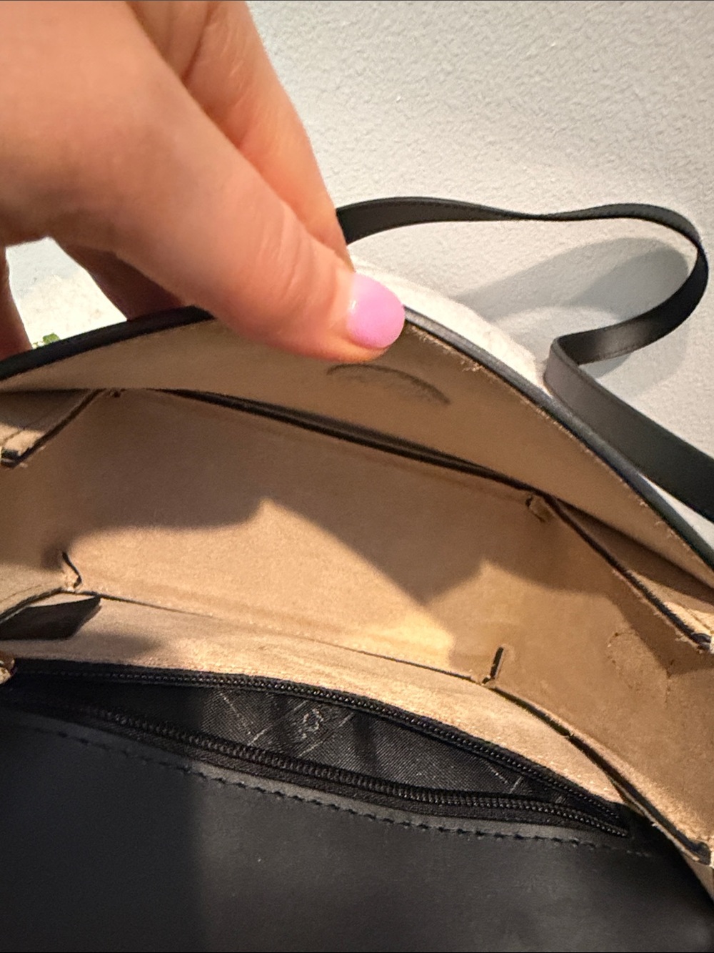 Longchamp Black Leather Crossbody with Gold Medallion - Picture 6 of 6